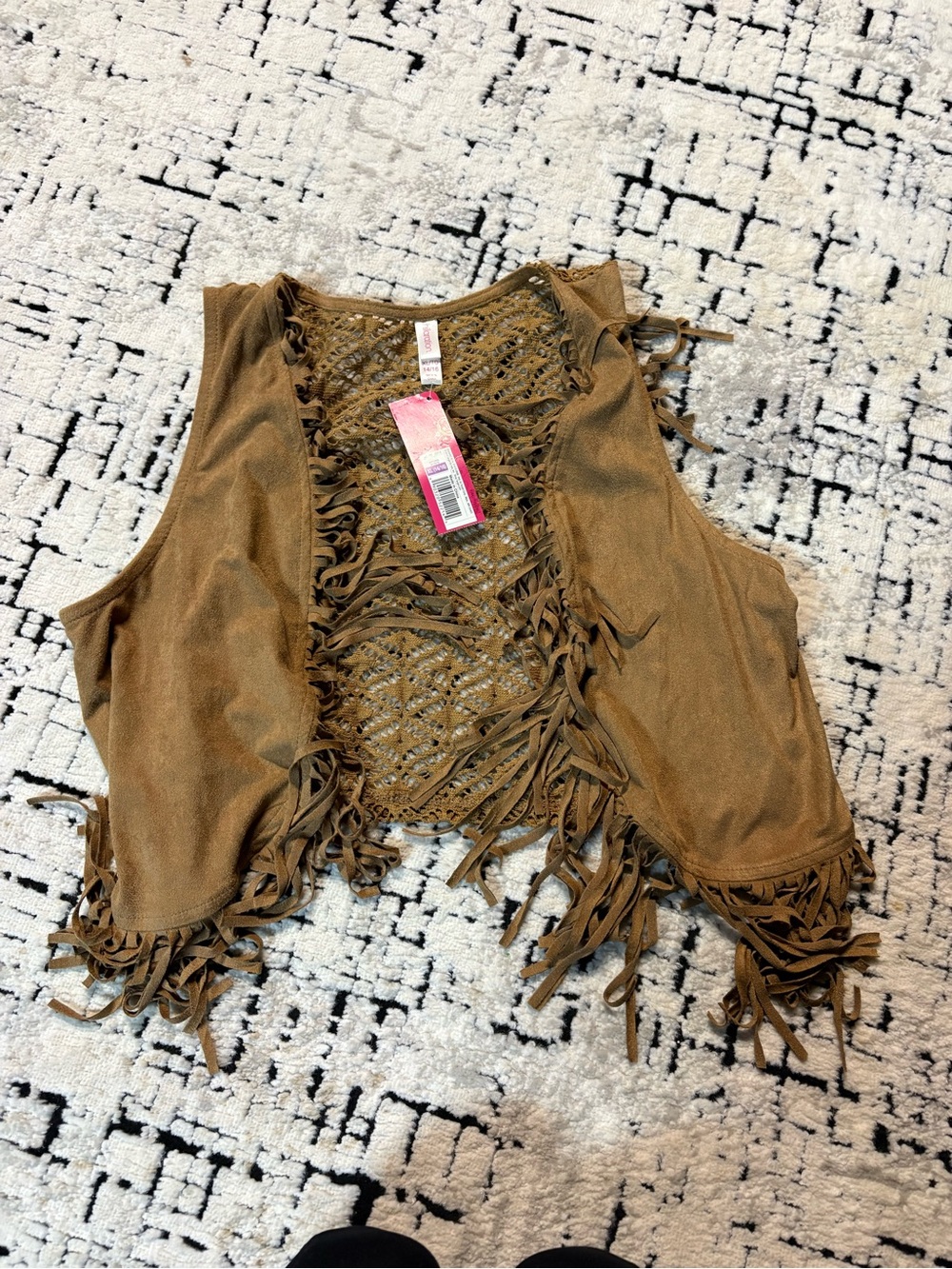 Brown Fringe Vest